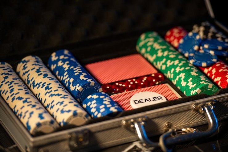 Ilustrasi meja poker untuk pengguna dewasa